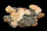 Cerussite Crystals with Bladed Barite on Galena - Morocco #82345-1